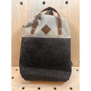Epic eBags Felt Wool Book bag Backpack Rucksack Heather Gray Cream Laptop Bag